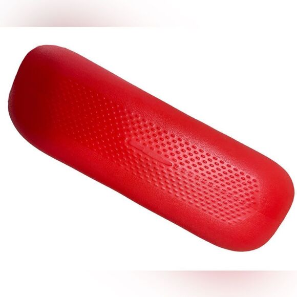 Beach Tote Red Rubber Canvas Lined Tote bag with braided rope handle - Picture 5 of 13